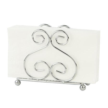 HOME BASICS Scroll Collection Chrome Plated Steel Napkin Holder NH40900